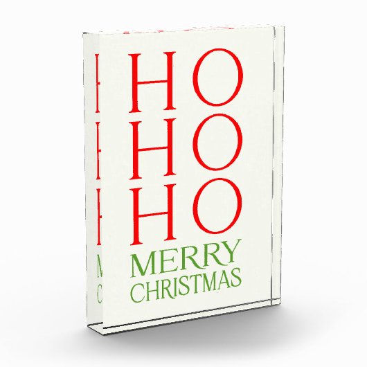 Ho Ho Merry Kerstmis Fotoblokken (Links)