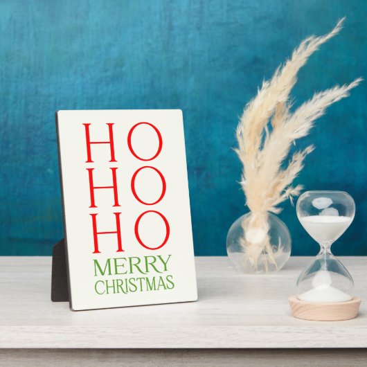 Ho Ho Merry Kerstmis Fotoplaat (Zijkant)