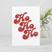 Ho Ho Merry Kerstmis Kaart (Staand voorkant)