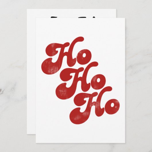Ho Ho Merry Kerstmis Kaart (Voorkant / Achterkant)