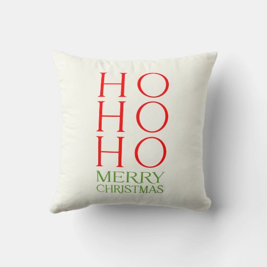 Ho Ho Merry Kerstmis Kussen (Achterkant)