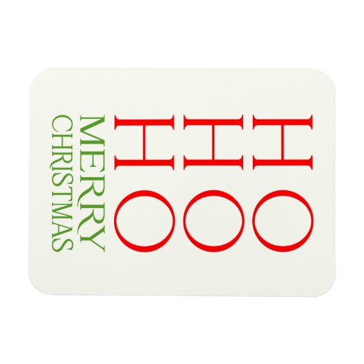 Ho Ho Merry Kerstmis Magneet (Horizontaal)