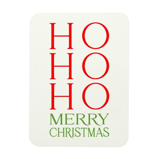 Ho Ho Merry Kerstmis Magneet (Verticaal)