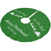 Ho Ho Merry Kerstmis met Kerstman, groen Kerstboom Rok (Gekanteld)