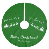 Ho Ho Merry Kerstmis met Kerstman, groen Kerstboom Rok (Voorkant)