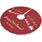 Ho Ho Merry Kerstmis met Kerstman, rood Kerstboom Rok (Gekanteld)