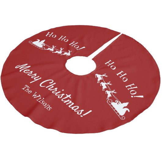 Ho Ho Merry Kerstmis met Kerstman, rood Kerstboom Rok (Gekanteld)