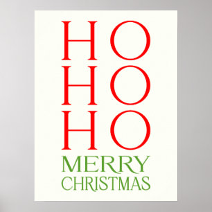 Ho Ho Merry Kerstmis Poster