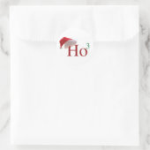 Ho Ho Merry Kerstmis Ronde Sticker (Tas)