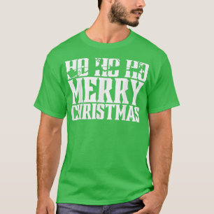 Ho Ho Merry Kerstmis Santas Sleigh and Flying T-shirt