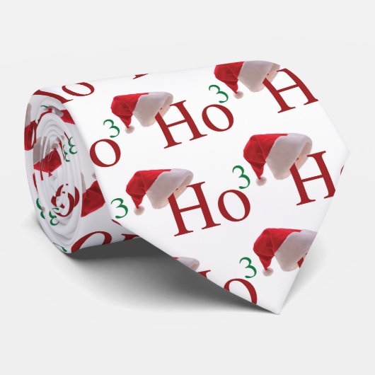 Ho Ho Merry Kerstmis Stropdas (Opgerold)