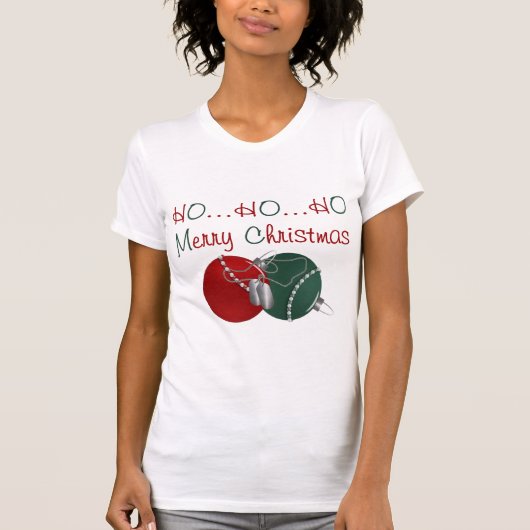 HO HO Merry Kerstmis T-shirt (Voorkant)