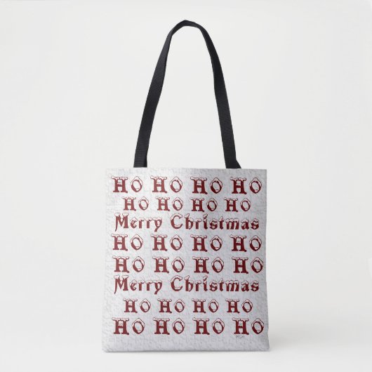 HO HO Merry Kerstmis Tote Bag (Voorkant)