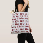 HO HO Merry Kerstmis Tote Bag (Dichtbij)