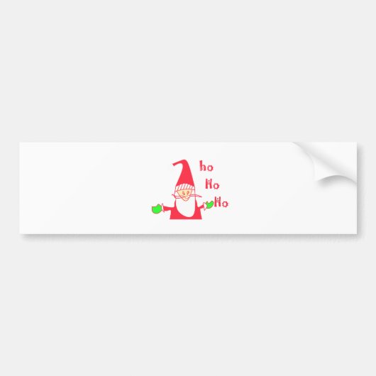 Ho Ho Merry Kerstmis van Santa.png Bumpersticker (Voorkant)