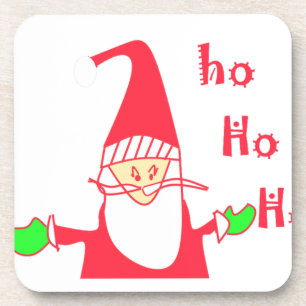 Ho Ho Merry Kerstmis van Santa.png Drankjes Onderzetter