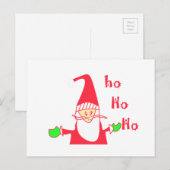 Ho Ho Merry Kerstmis van Santa.png Feestdagenkaart (Voorkant / Achterkant)