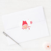 Ho Ho Merry Kerstmis van Santa.png Hart Sticker (Envelop)
