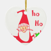 Ho Ho Merry Kerstmis van Santa.png Keramisch Ornament (Voorkant)