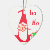 Ho Ho Merry Kerstmis van Santa.png Keramisch Ornament (Links)
