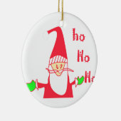 Ho Ho Merry Kerstmis van Santa.png Keramisch Ornament (Rechts)