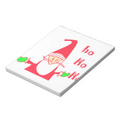 Ho Ho Merry Kerstmis van Santa.png Notitieblok (Linkerzijde)