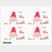 Ho Ho Merry Kerstmis van Santa.png Rechthoekige Sticker (Vel)