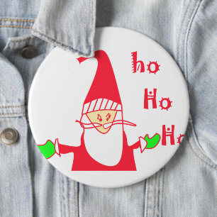 Ho Ho Merry Kerstmis van Santa.png Ronde Button 6,0 Cm