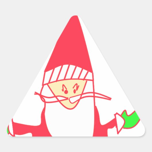 Ho Ho Merry Kerstmis van Santa.png Sticker (Voorkant)