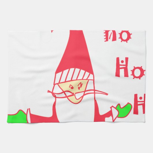 Ho Ho Merry Kerstmis van Santa Theedoek (Horizontaal)