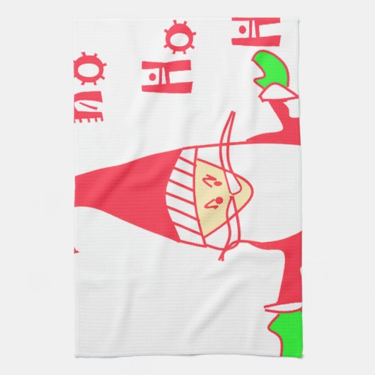 Ho Ho Merry Kerstmis van Santa Theedoek (Verticaal)