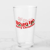 Ho Ho Merry-kerstrood met heilig Glas (Achterkant)