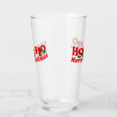 Ho Ho Merry-kerstrood met heilig Glas (Links)