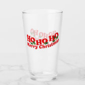 Ho Ho Merry-kerstrood met heilig Glas (Voorkant)