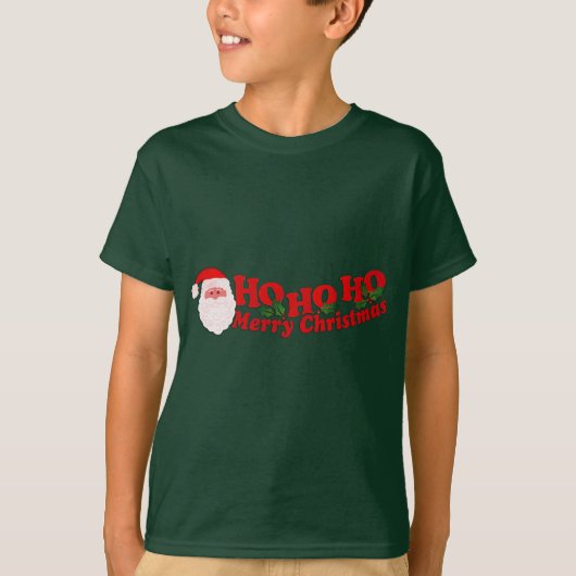 Ho Ho Merry-kerstsms en -T-shirt voor kerstmis T-shirt (Voorkant)