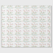 HO HO Merry kerstwrapping Paper Cadeaupapier (Vlak)