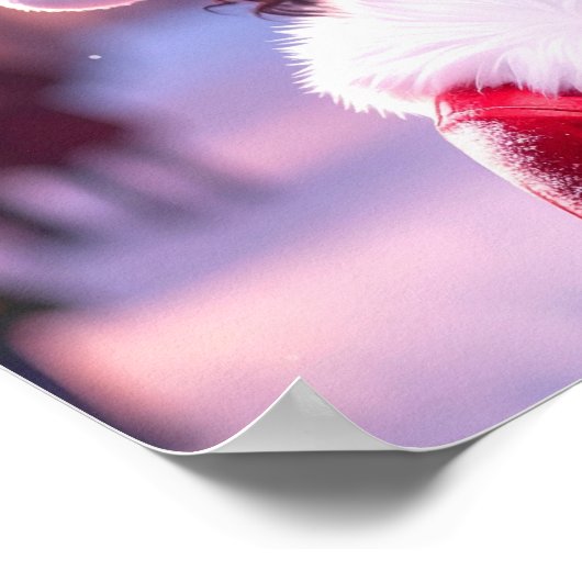 HO HO met SantaGirl Poster (Hoek)