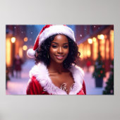 HO HO met SantaGirl Poster (Voorkant)