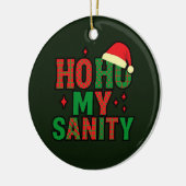 Ho Ho Mijn Gezondheid Grappige Kerst Ornament (Links)