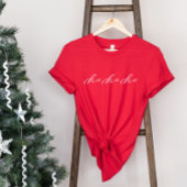 Ho Ho-minimalistisch Shirt met kerstmis in Manuscr