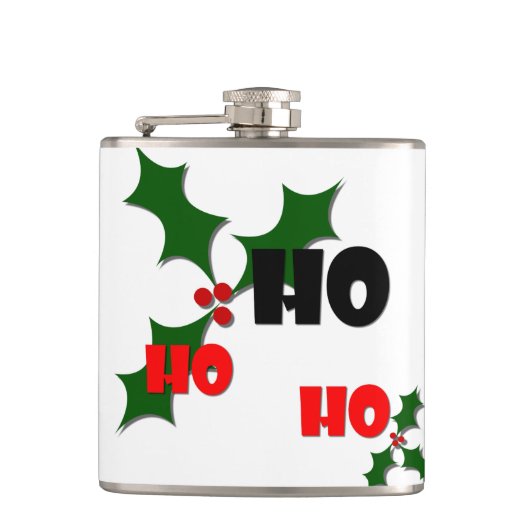 Ho Ho Mistletoe Flask Heupfles (Voorkant)