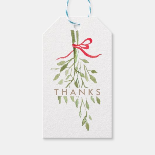 Ho Ho & Mistletoe | Vakantie Cadeaulabel (Voorkant)