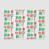 Ho Ho Modern Kerstmis Tissuepapier (Voorkant)