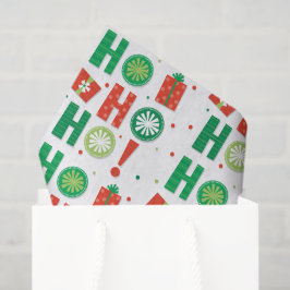 Ho Ho Modern Kerstmis Tissuepapier