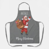 Ho ho monogram Vrolijk Kerstfeest Sinterklaas Schort (Voorkant)