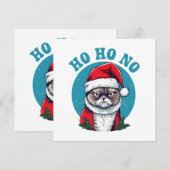 Ho ho nee - grappige chagrijnige kerstman kat (Voorkant / Achterkant)