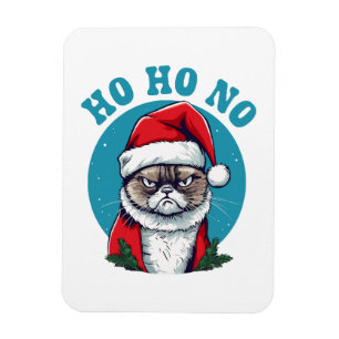 Ho ho nee - grappige chagrijnige sintel kat magneet