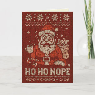 Ho Ho NEEJ Kerstmis Kaart