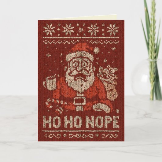 Ho Ho NEEJ Kerstmis Kaart (Voorkant)