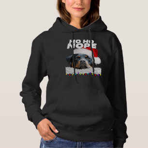 Ho Ho Nope Rottweiler Schattige Christmas Rottie Hoodie